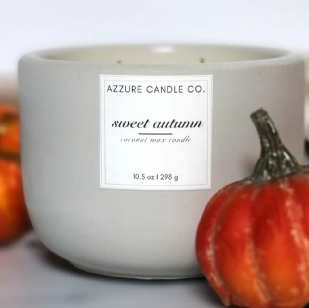 Sweet Autumn Scented Candle - Handcrafted, All-natural.
